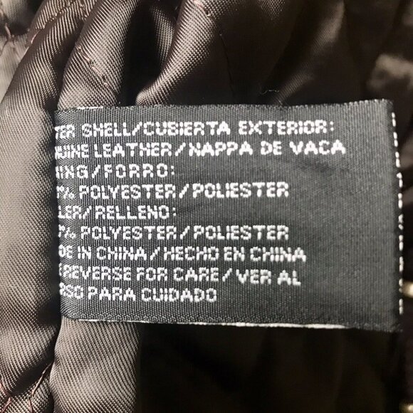 Jacqueline Ferrar Women’s Chocolate Brown Leather Coat Size Large Cinched Waist - Picture 7 of 7